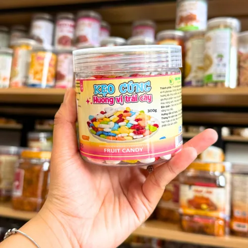 Kẹo Cứng Ngũ Sắc Hương Vị Trái Cây Mini 300g - Hộp Pet
