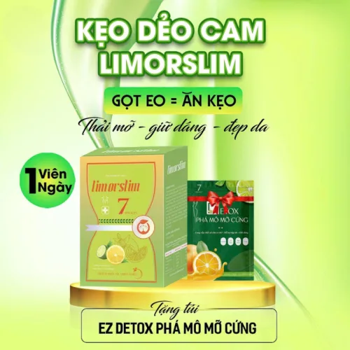 Kẹo Dẻo Hỗ Trợ Giảm Mỡ Lim or Slim EZ Beauty Hộp 7 Viên