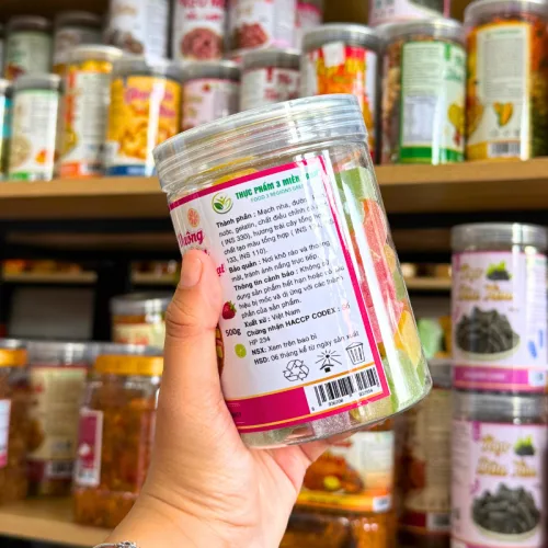 Kẹo Dẻo Vuông Hương Trái Cây - Kẹo Dẻo Đà Lạt Thơm Ngon 500g - Hũ Pet