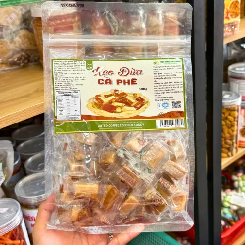 Kẹo Dừa Cà Phê Thơm Ngon 500g - Túi Zip