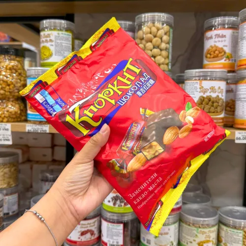 Kẹo Sô Cô La Đậu Phộng Kopknop 500g Túi Đỏ - Kẹo Socola Thơm Ngon