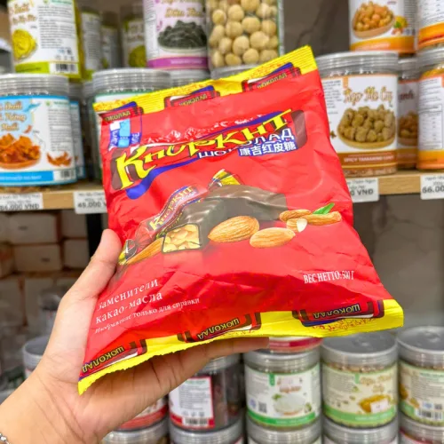 Kẹo Sô Cô La Đậu Phộng Kopknop 500g Túi Đỏ - Kẹo Socola Thơm Ngon