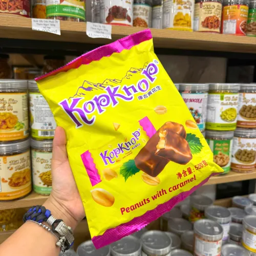 Kẹo Sô Cô La Đậu Phộng Kopknop 500g Túi Vàng - Kẹo Socola Thơm Ngon