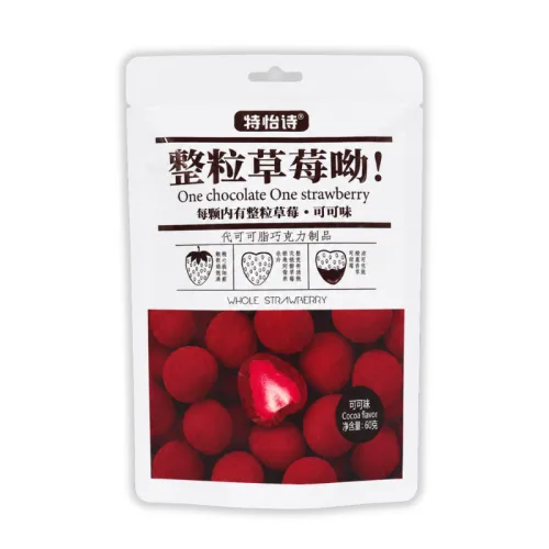 Kẹo Socola Bọc Dâu Tây Thơm Ngon Vị Socola 60g - Bịch Đỏ
