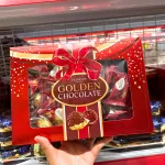 Kẹo Socola Hộp Giấy HONGYA GOLDEN - Đỏ 208g