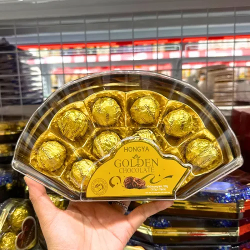 Kẹo Socola Hộp Hình Cánh Quạt HONGYA 10 viên 105g