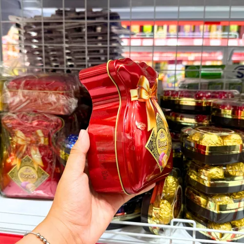 Kẹo Sữa KING HENRY BONART Nhân Trái Cây Hình Túi Tiền Hộp Thiếc 2 Màu 90g