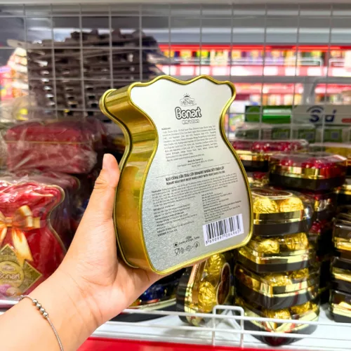 Kẹo Sữa KING HENRY BONART Nhân Trái Cây Hình Túi Tiền Hộp Thiếc 2 Màu 90g