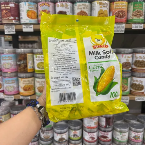 Kẹo Sữa Nhân Trái Cây BISKIO Vị Bắp 100g