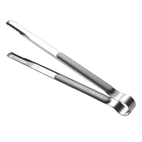 Kẹp Gắp Inox Có Ốp Chống Nóng Tay Cầm Silicon Chống Trượt 22x3cm