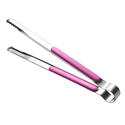 Kẹp Gắp Inox Có Ốp Chống Nóng Tay Cầm Silicon Chống Trượt 22x3cm