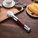 Kẹp Gắp Thức Ăn Bằng Inox - Kẹp Gắp Đồ Nướng Gắp Thịt Đầu Khía 28,5cm