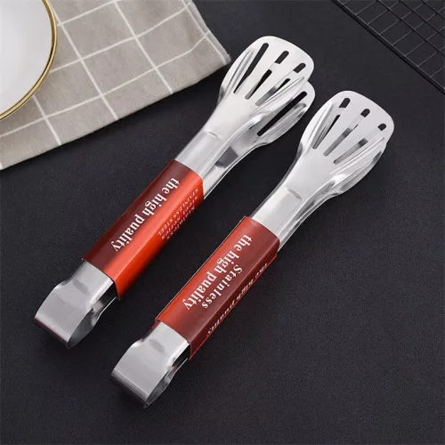 Kẹp Gắp Thức Ăn Bằng Inox - Kẹp Gắp Đồ Nướng Gắp Thịt Đầu Khía 28,5cm