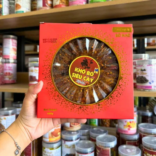 Khô Bò Malai Siêu Cay 400g - Khô Bò Miếng Thượng Hạng