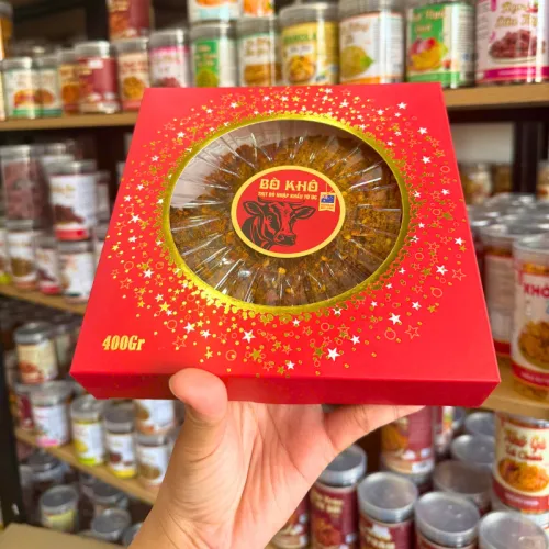 Khô Bò Miếng Nhập Khẩu Từ Úc 400g - Hộp Quà Tết
