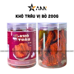 Khô Trâu Miếng Tẩm Vị Bò 200g Thơm Ngon Hộp