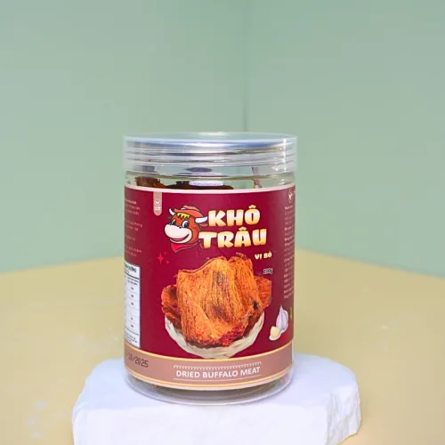 Khô Trâu Miếng Tẩm Vị Bò 200g Thơm Ngon Hộp