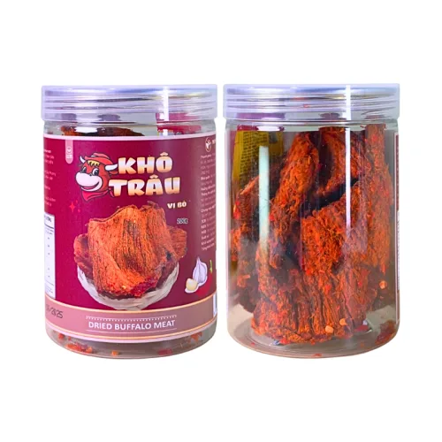 Khô Trâu Miếng Tẩm Vị Bò 200g Thơm Ngon Hộp