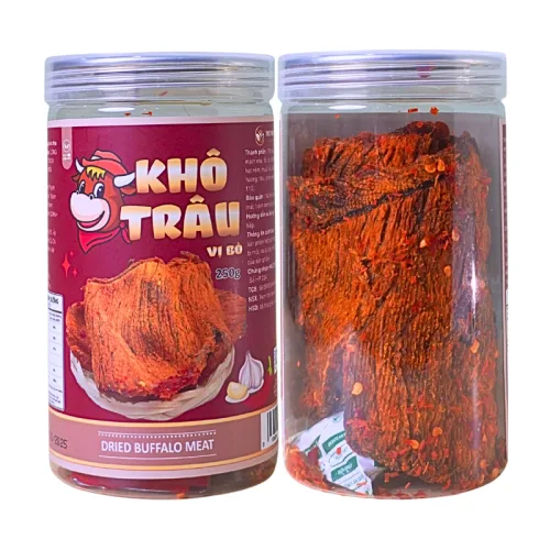 Khô Trâu Miếng Tẩm Vị Bò 250g Thơm Ngon hộp