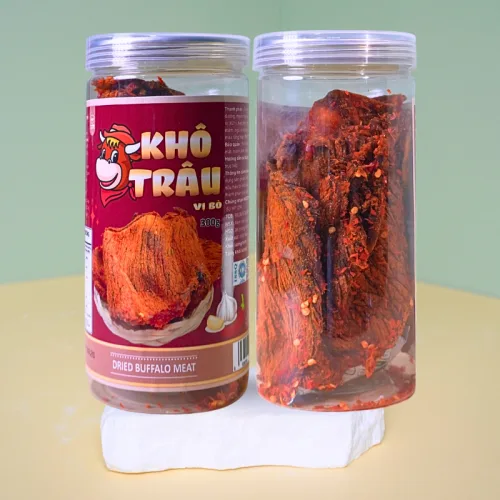 Khô Trâu Miếng Tẩm Vị Bò 300g Thơm Ngon Hộp