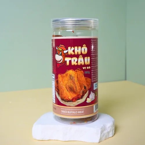 Khô Trâu Miếng Tẩm Vị Bò 300g Thơm Ngon Hộp