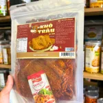 Khô Trâu Miếng Tẩm Vị Bò 300g - Túi Zip Bạc