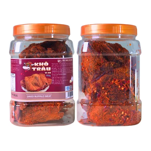 Khô Trâu Miếng Tẩm Vị Bò 500g Thơm Ngon Hộp
