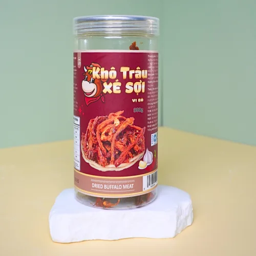 Khô Trâu Xé Sợi Tẩm Vị Bò 300g Thơm Ngon Hộp