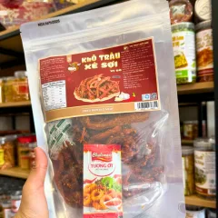Khô Trâu Xé Sợi Tẩm Vị Bò 300g - Túi Zip Bạc