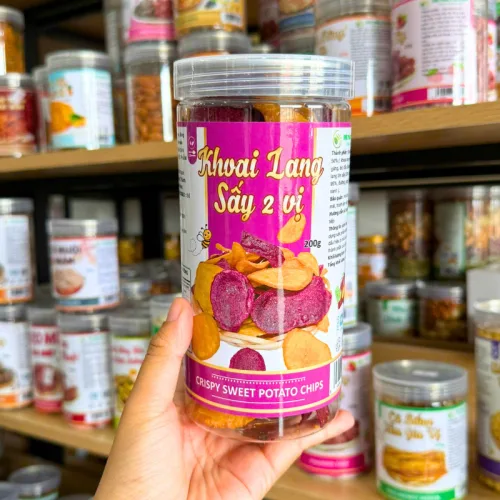 Khoai Lang Mix 2 Vị (Khoai Lang Tím, Khoai Lang Vàng) 200g - Hộp Pet