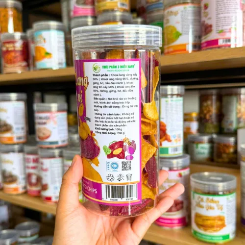Khoai Lang Mix 2 Vị (Khoai Lang Tím, Khoai Lang Vàng) 200g - Hộp Pet