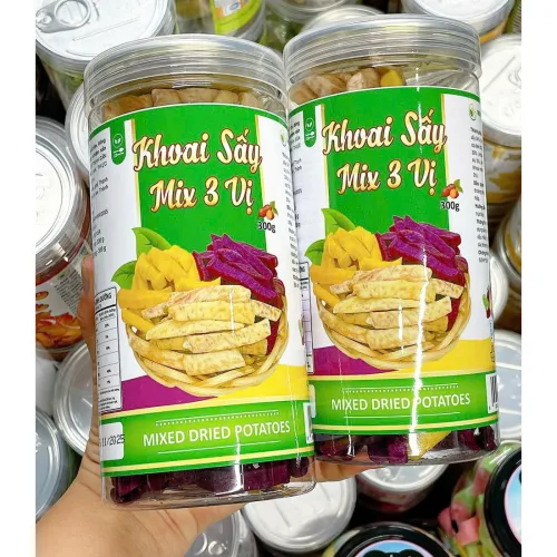 Khoai Sấy Mix 3 Vị Thơm Ngon 300g Hộp