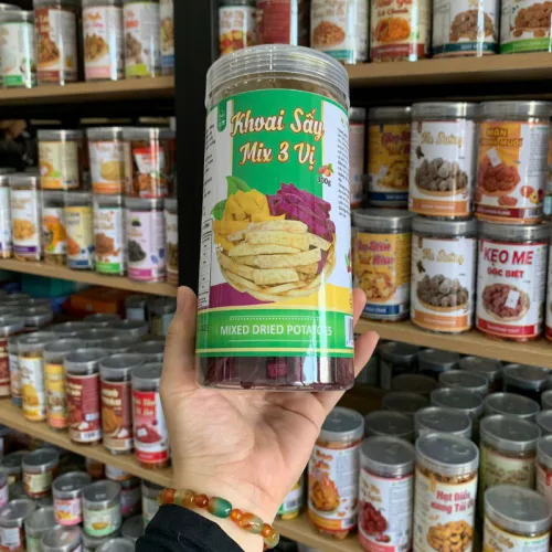 Khoai Sấy Mix 3 Vị Thơm Ngon 300g Hộp