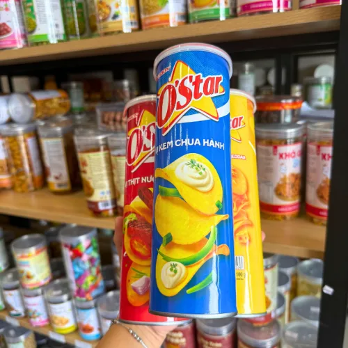 Khoai Tây Lon O'STAR ORION Vị Kem Chua Hành 100gr
