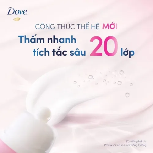 Lăn Khử Mùi Dưỡng Trắng Dove 3% Niacinamide + 10x Vitamin C&E Chai Màu Cam 45ml