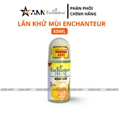 Lăn Khử Mùi Enchanteur Charming 60h Trong Suốt 50ml - Lăn Nách Dưỡng Sáng Da Màu Vàng