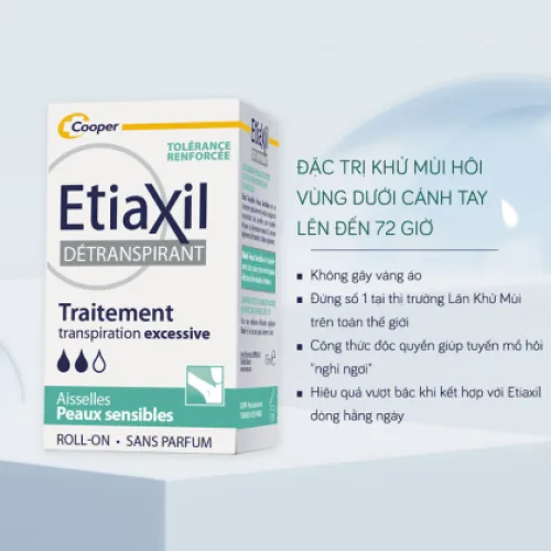 Lăn Khử Mùi EtiaXil Màu Xanh Cho Da Nhạy Cảm 15ml