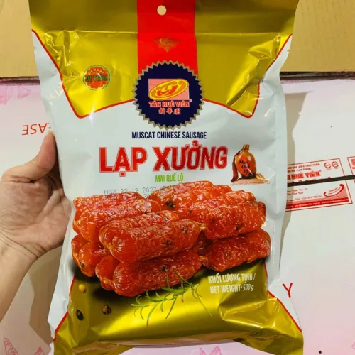 Lạp Xưởng Mai Quế Lộ Tân Huê Viên 500g - Lạp Xưởng Nạc Có Tiêu