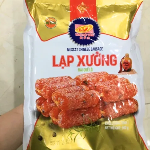 Lạp Xưởng Mai Quế Lộ Tân Huê Viên 500g - Lạp Xưởng Nạc Có Tiêu