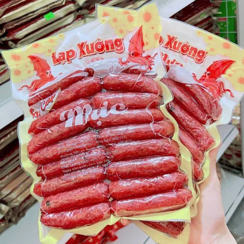 Lạp Xưởng Mực Thơm Ngon Túi 500g