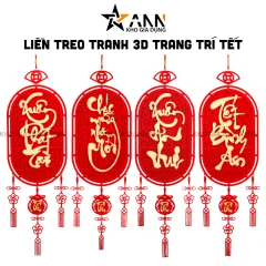 Liễn Treo 3d - Dây Treo Trang Trí Tết 28x108cm