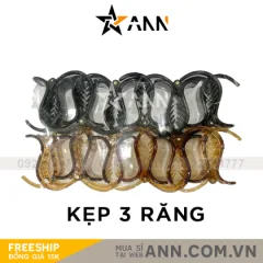 Lố 12 Kẹp Càng Cua 3 Răng 2 Màu Nâu Và Đen