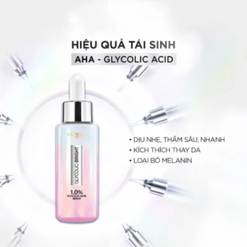 Loreal Dưỡng chất Glycolic  Bright Instant Glowing Serum 1% Glycolic Acid 30ml