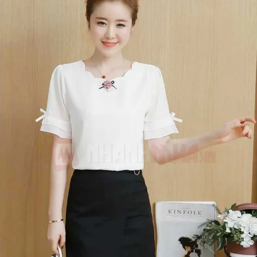 Lựa chọn áo sơ mi nữ trắng cách điệu đẹp của năm 2019