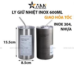 Ly Giữ Nhiệt Inox Iced Americano 600ml 15.5x8.5x8.5cm