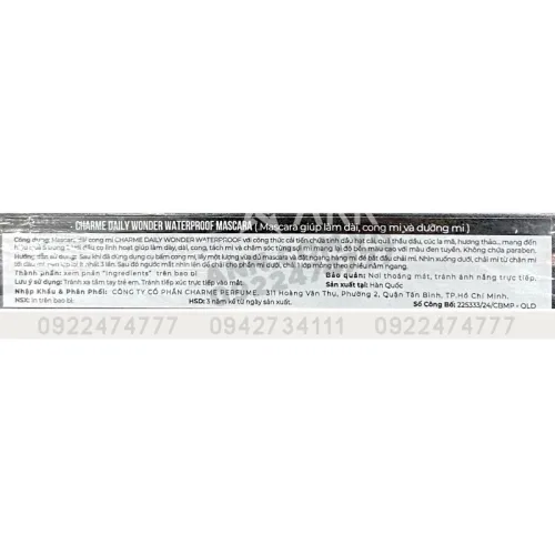 Mascara Charme Daily Wonder Waterproof Không Lem Không Trôi