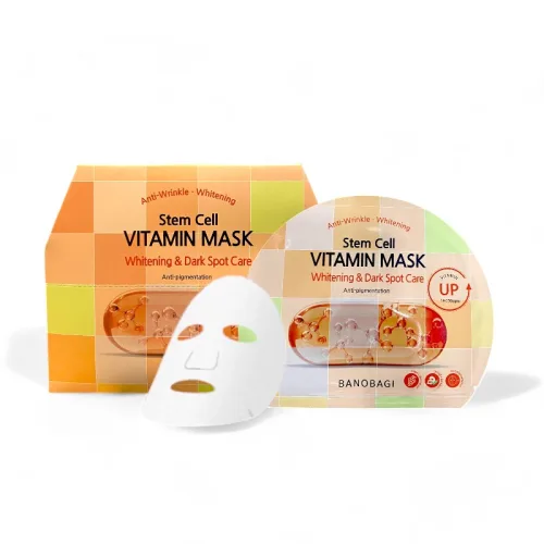 Mặt Nạ Banobagi Màu Cam Stem Cell Vitamin Mask Whitening Dark Spot Care Hộp 10 Miếng