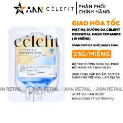 Mặt Nạ Celefit Mask Ceramide Màu Cam Hỗ Trợ Cấp Ẩm Da Hộp 10 Miếng