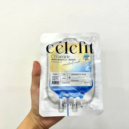Mặt Nạ Celefit Mask Ceramide Màu Cam Hỗ Trợ Cấp Ẩm Da Hộp 10 Miếng