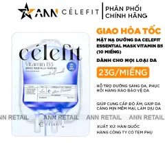 Mặt Nạ Celefit Mask Vitamin B5 Màu Xanh Dương Hỗ Trợ Cấp Ẩm Làm Dịu Da Hộp 10 Miếng